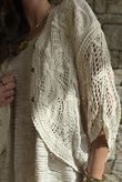 Benito Crochet Cotton Alba Cardigan Stone